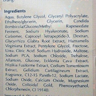 Ingredients 24K BIO-ESSENCE GOLD WATER REVIEW RAHMALIA-3